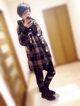 「ダメージスキニー」｜「アイテム（その他アウター）」を使った、アレさん（メンズ・170cm）の秋コーディネート
