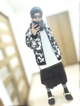 「ロングニット」｜「アイテム（ブルゾン）」を使った、アレさん（メンズ・170cm）の秋コーディネート