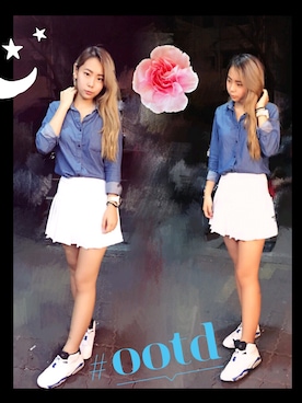 「skirt」｜「アイテム（デニムジャケット）」を使った、b̼̫a̼̫n̼̫💃さん（レディース・169cm）の秋コーディネート