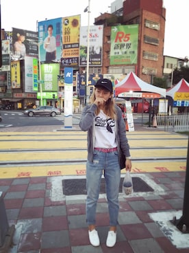 「Roots Canadaのアイテム（ジャケット/アウター）」を使った、b̼̫a̼̫n̼̫💃さん（レディース・169cm）の秋コーディネート