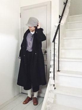 「Honnete（オネット）のアイテム（その他アウター）」を使った、aikoさん（レディース・160cm）の冬コーディネート