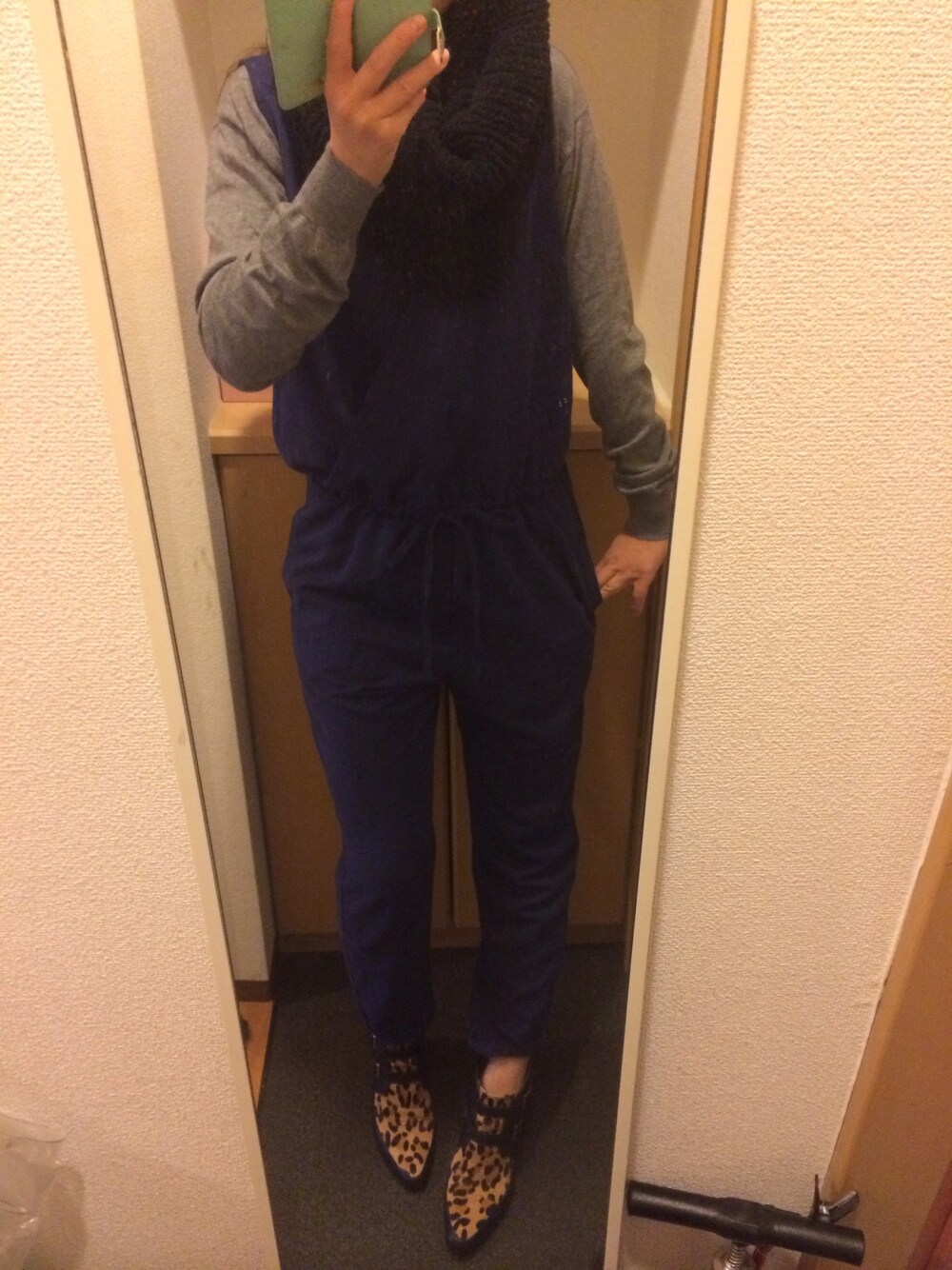 「アウター脱いだら…のアイテム（トップス、ホワイト系）」を使った、むむっさん（レディース・159cm）の秋コーディネートの1枚目の写真