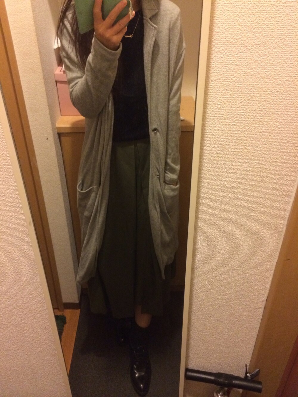 「MOUSSYのアイテム（ジャケット/アウター、グレー系）」を使った、むむっさん（レディース・159cm）の秋コーディネートの1枚目の写真