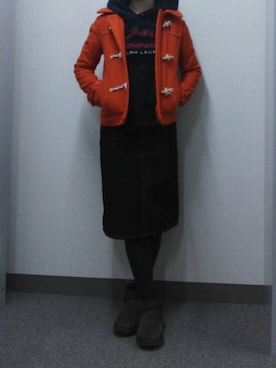 「Another Edition（アナザーエディション）のアイテム（ダッフルコート）」を使った、𝗒𝗎𝗄𝖺さん（レディース・168cm）の冬コーディネート