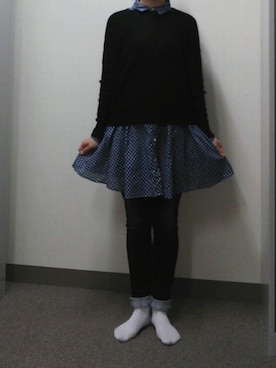 「PUAL CE CIN（ピュアルセシン）のアイテム（シャツワンピース）」を使った、𝗒𝗎𝗄𝖺さん（レディース・168cm）の秋コーディネート