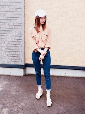 「アイテム（バングル/リストバンド）」を使った、Shionさん（レディース・158cm・20代）の夏コーディネート