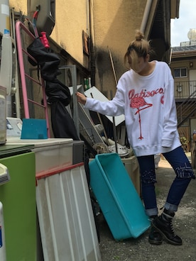 「KIDILL（キディル）のKIDILL 2016aw "Bandana Skinny Denim"（デニムパンツ、ブルー系）」を使った、DoctorFeelgoodさんの夏コーディネート