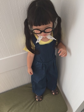 「キッスコーデ」｜「アイテム（サロペット/オーバーオール）」を使った、キーコ*さん（キッズ・90cm）の夏コーディネート
