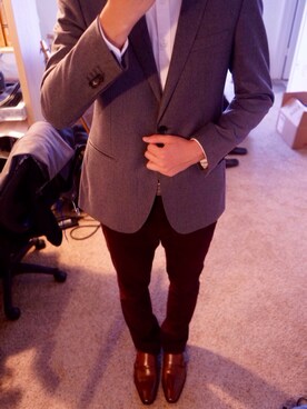 「business casual」｜「アイテム（ジャケット/アウター）」を使った、Laundsallynさん（メンズ・183cm）の秋コーディネート