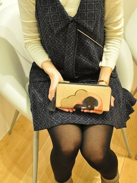 「タッセル」｜「アイテム（財布/小物）」を使った、IEye'sWEB担当さん（メンズ・158cm）の冬コーディネート