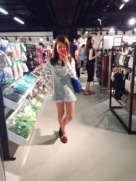 「☆☆☆のアイテム（その他、ホワイト系）」を使った、リーリンさん（レディース・155cm）の夏コーディネート