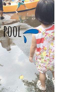 「POOL（プール）のアイテム（その他）」を使った、mikuuuuhmさん（キッズ・90cm）の夏コーディネート