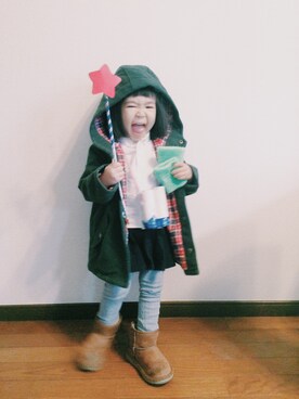 mikuuuuhmさん（キッズ・90cm）の冬コーディネート