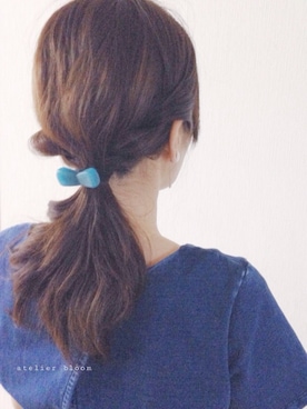 「部屋撮り」｜「アイテム（アクセサリー）」を使った、atelier bloomさん（レディース・152cm）の夏コーディネート