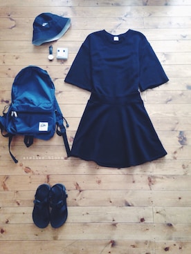 「BEAVER（ビーバー）のアイテム」を使った、atelier bloomさん（レディース・152cm）の夏コーディネート