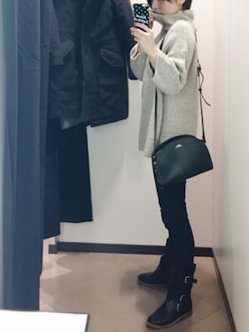 「STUDIOUS（ステュディオス）のアイテム（モッズコート）」を使った、atelier bloomさん（レディース・152cm）の冬コーディネート