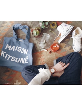 「トートバッグ」｜「アイテム（つなぎ/オールインワン）」を使った、atelier bloomさん（レディース・152cm）の冬コーディネート