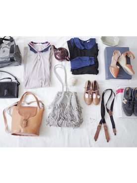 「BEAMS（ビームス）のアイテム（バッグ）」を使った、atelier bloomさん（レディース・152cm）の春コーディネート