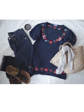 「atelier bloom（アトリエブルーム）のアイテム（アクセサリー）」を使った、atelier bloomさん（レディース・152cm）の夏コーディネート