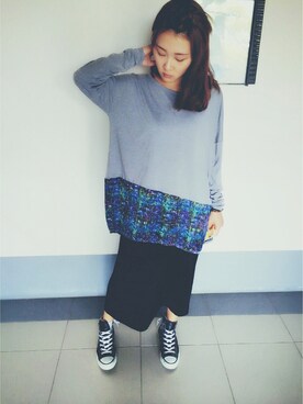 「school」｜「アイテム（ワンピース/ドレス）」を使った、安卓夫さん（レディース・158cm）の秋コーディネート