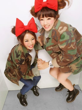「ハロウィン」｜「アイテム（ミリタリージャケット）」を使った、あかねちゃんさん（レディース・167cm）の秋コーディネート