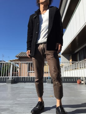 「BUTTERO（ブッテロ）のアイテム（その他シューズ）」を使った、ﾄｼﾔさん（メンズ・175cm）の秋コーディネート
