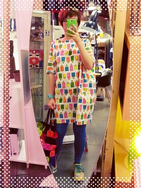 「アイテム（トートバッグ）」を使った、smileeyさん（レディース・157cm）の秋コーディネート