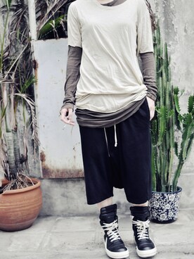 「RICK OWENS」｜__952766さん（メンズ・177cm）の春コーディネート