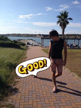 「OURET（オーレット）のアイテム（その他シューズ）」を使った、リョーマサカモトさん（メンズ・183cm）の秋コーディネート