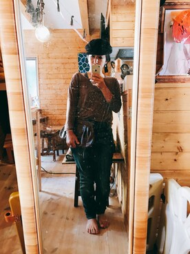 「WR（ダブルアール）のアイテム」を使った、わたなばさん（レディース・148cm）の冬コーディネート