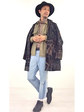 「アイテム（その他アウター）」を使った、Shinya Tokunagaさん（メンズ・172cm・30代）の冬コーディネート