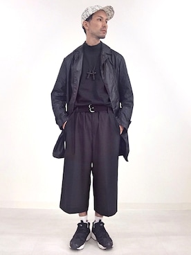 「BASISBROEK（バシスブルック）のアイテム（スラックス）」を使った、Shinya Tokunagaさん（メンズ・172cm）の秋コーディネート