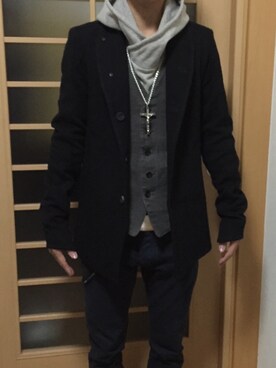 「DEVOA（デヴォア）のアイテム（ジャケット/アウター）」を使った、dusk.Oさん（メンズ・163cm）の冬コーディネート