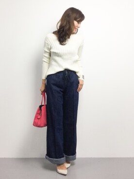 「Via Demizon（ビアデミゾン）のアイテム」を使った、RINAさん（レディース・160cm）の秋コーディネート