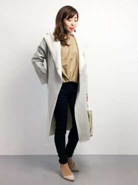 「LE JUN（ルジュン）のアイテム（その他アウター）」を使った、RINAさん（レディース・160cm）の秋コーディネート