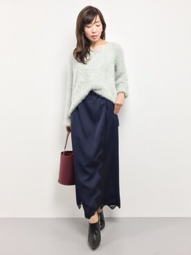 「CIAOPANIC TYPY（チャオパニックティピー）の２WAYバケツバッグ（ショルダーバッグ）」を使った、RINAさん（レディース・160cm）の秋コーディネート