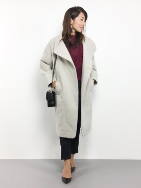 「きれいめスタイル」｜「アイテム（その他アウター）」を使った、RINAさん（レディース・160cm）の秋コーディネート