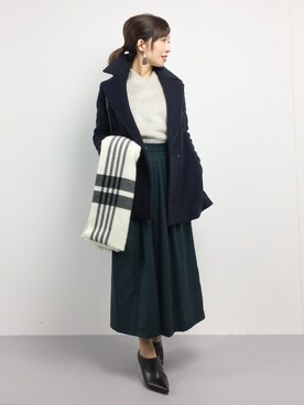 「CLEARIMPRESSION （クリアインプレッション）のアイテム（パンツ）」を使った、RINAさん（レディース・160cm）の冬コーディネート