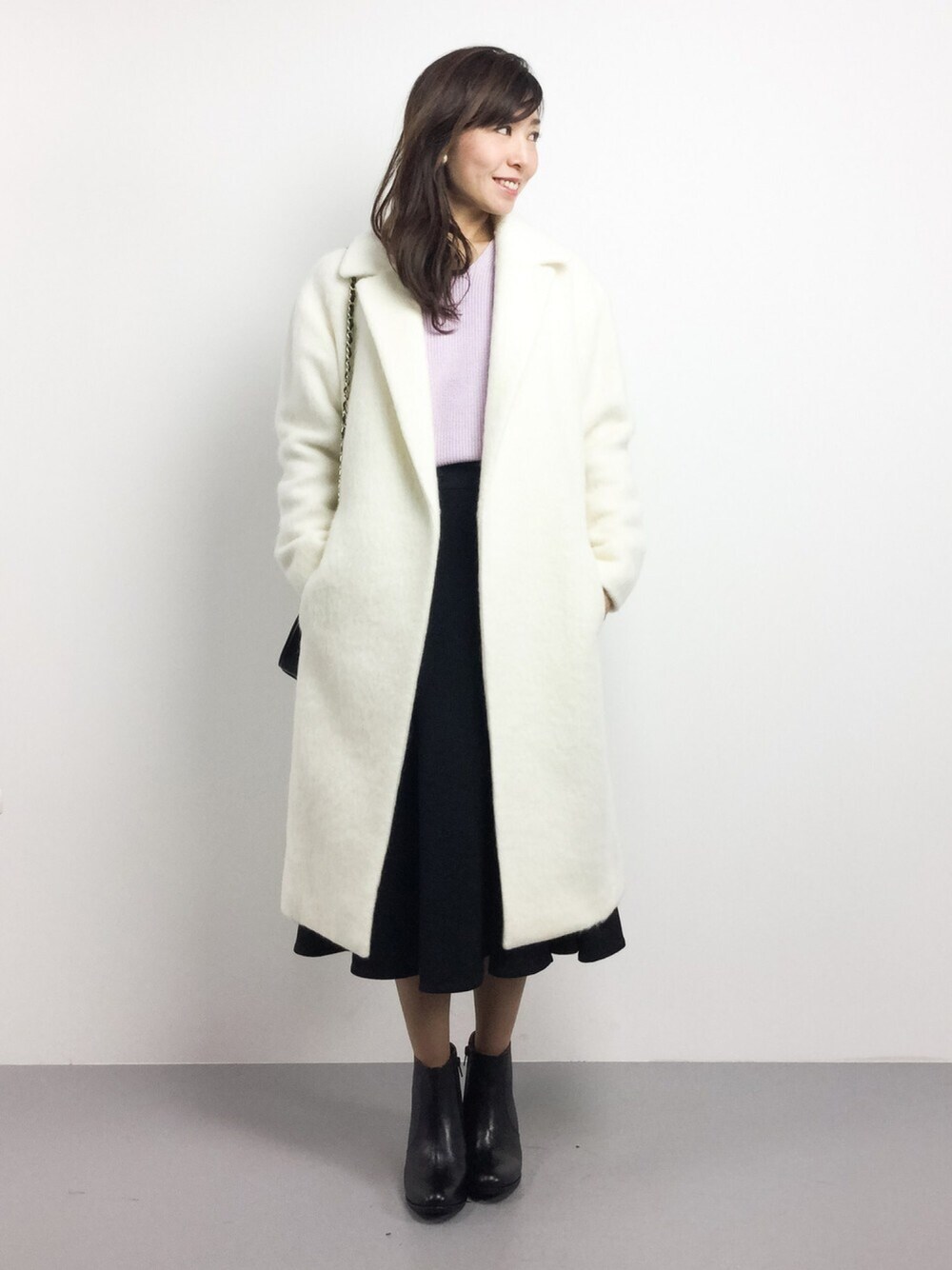 【Spick & Span 】タグ付モヘヤシャギーVカラーコート　モヘヤ　ウール Spick & Span 】タグ付モヘヤシャギーVカラーコート モヘヤ ウール