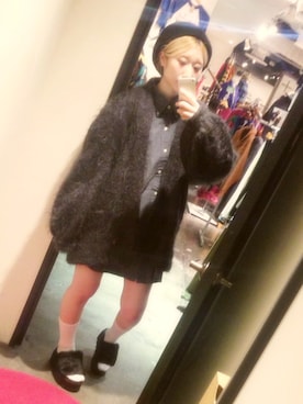 「ラルフローレンシャツ」｜「アイテム（ジャケット/アウター）」を使った、あ さ く ら 。さん（レディース・153cm）の冬コーディネート