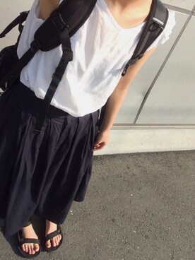 「nusy（ヌージー）のアイテム」を使った、uさん（レディース・150cm）の夏コーディネート
