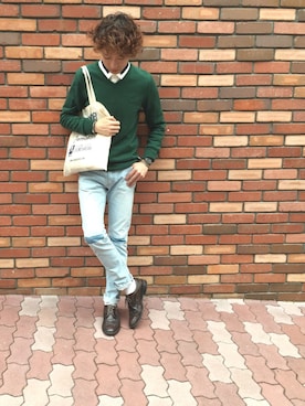 「MR.GENTLEMAN」｜「アイテム（バッグ）」を使った、よしきさん（メンズ・177cm）の春コーディネート