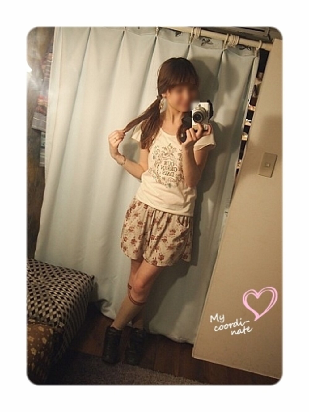 「THE EMPORIUMのエスニックピアス（アクセサリー）」を使った、ゆーきさんの春コーディネートの1枚目の写真