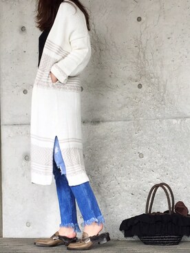 「ご近所コーデ」｜「アイテム（その他アウター）」を使った、hoshi_romiさん（レディース・166cm）の春コーディネート
