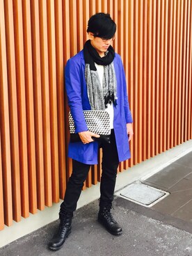 「Dior homme（ディオールオム）のアイテム（シャツ/ブラウス、ホワイト系）」を使った、machaさん（メンズ・177cm）の秋コーディネート
