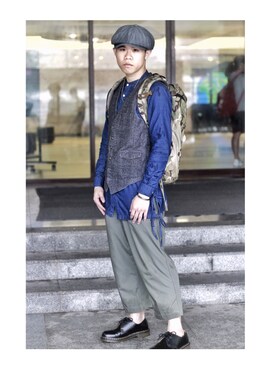 「METALIZE（メタライズ）のアイテム」を使った、designer-吉吉 （ギギ)さん（メンズ・167cm）の春コーディネート
