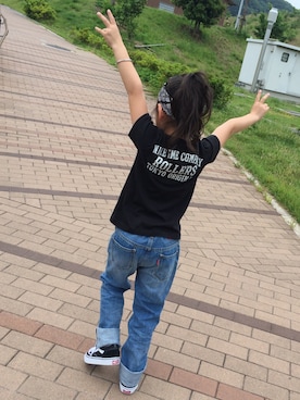 「ROLLERS（ローラーズ）のアイテム（パンツ）」を使った、purionさん（キッズ・120cm）の夏コーディネート
