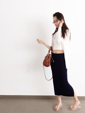 「cotton on（コットンオン）のアイテム（その他アウター）」を使った、Jeslin Chianさん（レディース・168cm）の春コーディネート