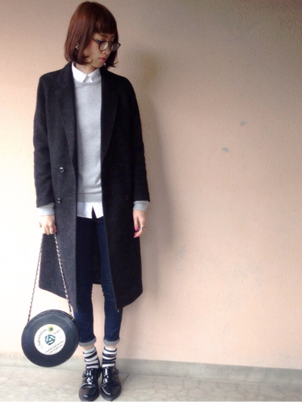 maichinさんの「WOOL-BLEND DOUBLE BREASTED CT（MOUSSY）」を使ったコーディネート