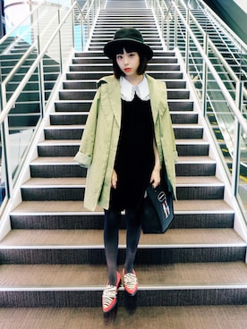 「UNIF（ユニフ）のアイテム（ワンピース/ドレス）」を使った、瀬戸あゆみさん（レディース・152cm）の秋コーディネート